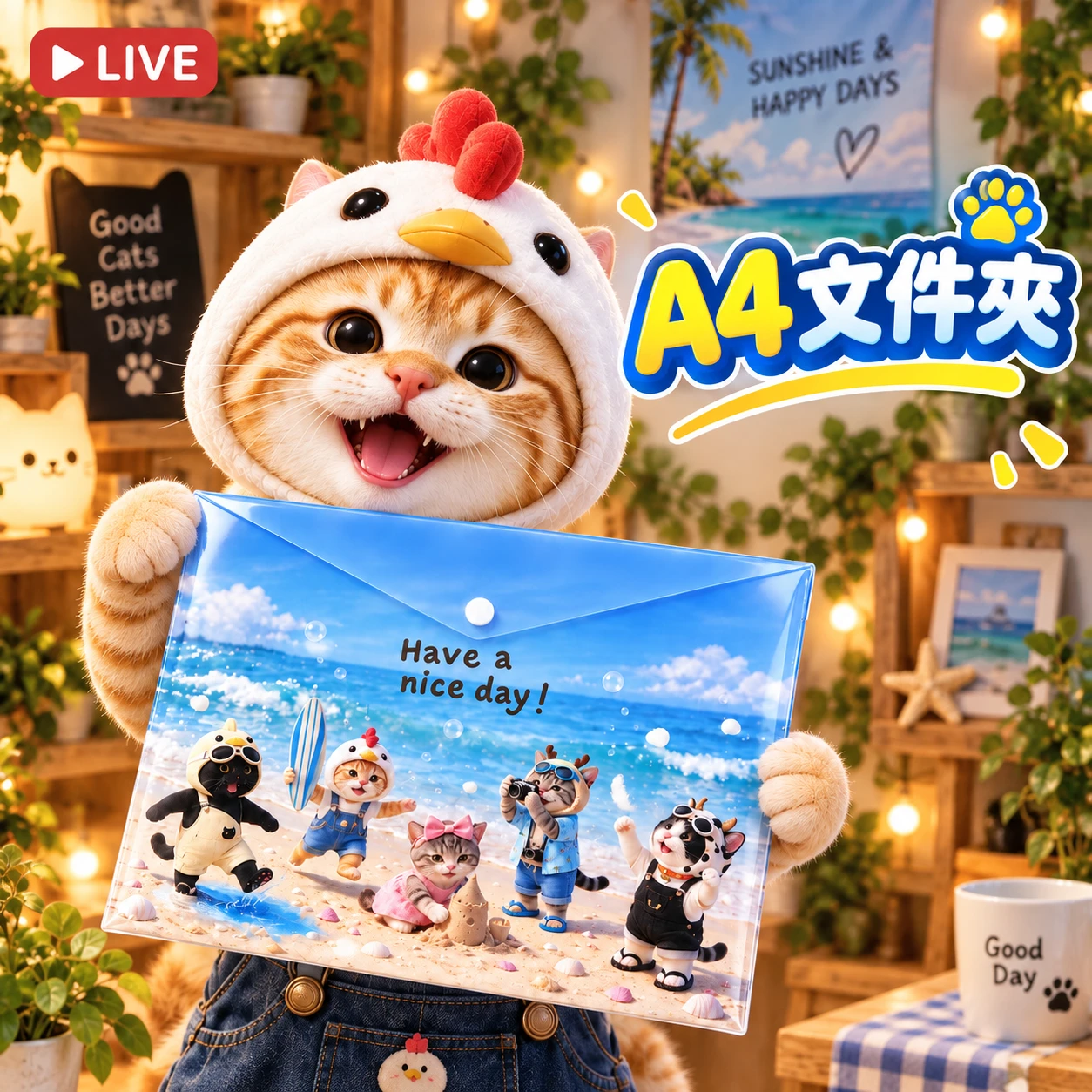 五寶限定 A4 PP 按扣式文件夾